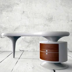 Viadurini Design Design Schreibtische-Schreibtisch in modernem Design  Bean weiß, rot oder schwarz