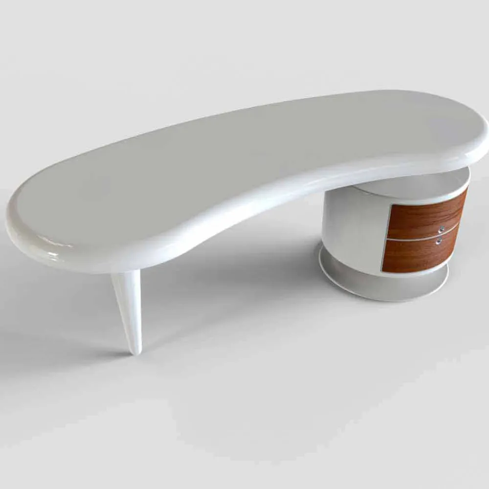 Viadurini Design Design Schreibtische-Schreibtisch in modernem Design Bean weiß, rot oder schwarz