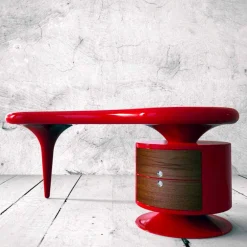 Viadurini Design Design Schreibtische-Schreibtisch in modernem Design Bean weiß, rot oder schwarz