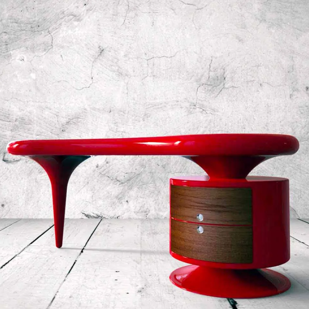 Viadurini Design Design Schreibtische-Schreibtisch in modernem Design Bean weiß, rot oder schwarz