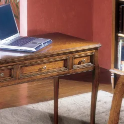 Viadurini Classic Design Schreibtische-Schreibtisch mit 3 Schubladen aus Bassano-Holz, Frankreich, hergestellt in Italien – Adon