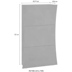 Viadurini Living Schuhschrank-Schuhschrank mit 3 Türen aus gewölbtem glänzend weiß lackiertem Holz - Sabine