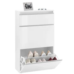 Viadurini Living Schuhschrank-Schuhschrank Weiß oder Anthrazit 3 Türen Nachhaltiges Holzdesign - Emanuelito