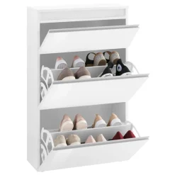 Viadurini Living Schuhschrank-Schuhschrank Weiß oder Anthrazit 3 Türen Nachhaltiges Holzdesign - Emanuelito