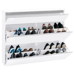 Viadurini Living Schuhschrank-Schuhschrank Weiß oder Anthrazit 3 Türen Nachhaltiges Holzdesign - Emanuelito