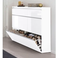 Viadurini Living Schuhschrank-Schuhschrank Weiß oder Anthrazit 3 Türen Nachhaltiges Holzdesign - Emanuelito