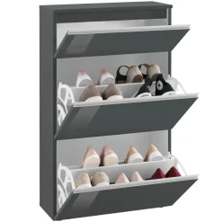 Viadurini Living Schuhschrank-Schuhschrank Weiß oder Anthrazit 3 Türen Nachhaltiges Holzdesign - Emanuelito