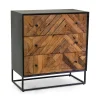 Viadurini Living Sideboards-Schwarzer Metall-Wohnzimmerschrank mit 3 Holzschubladen - Wreck