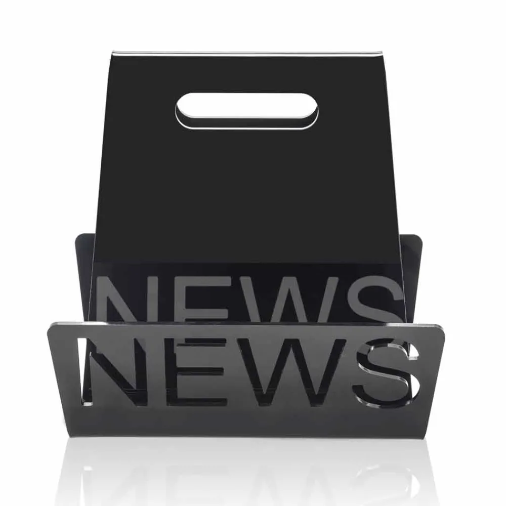 Viadurini Living Zeitungsständer-Schwarzer oder transparenter Plexiglas Design Zeitungsständer Made in Italy - Omar