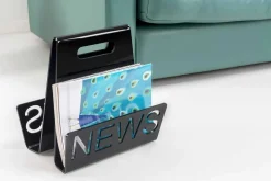 Viadurini Living Zeitungsständer-Schwarzer oder transparenter Plexiglas Design Zeitungsständer Made in Italy - Omar