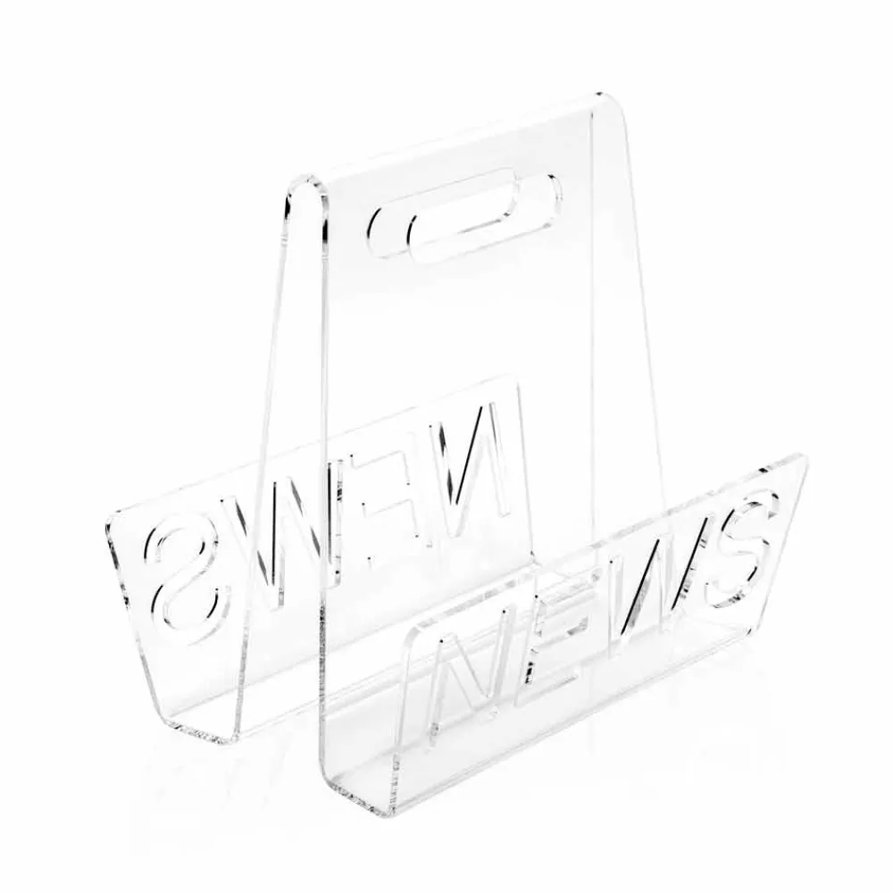 Viadurini Living Zeitungsständer-Schwarzer oder transparenter Plexiglas Design Zeitungsständer Made in Italy - Omar