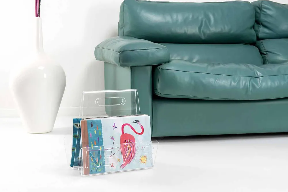 Viadurini Living Zeitungsständer-Schwarzer oder transparenter Plexiglas Design Zeitungsständer Made in Italy - Omar