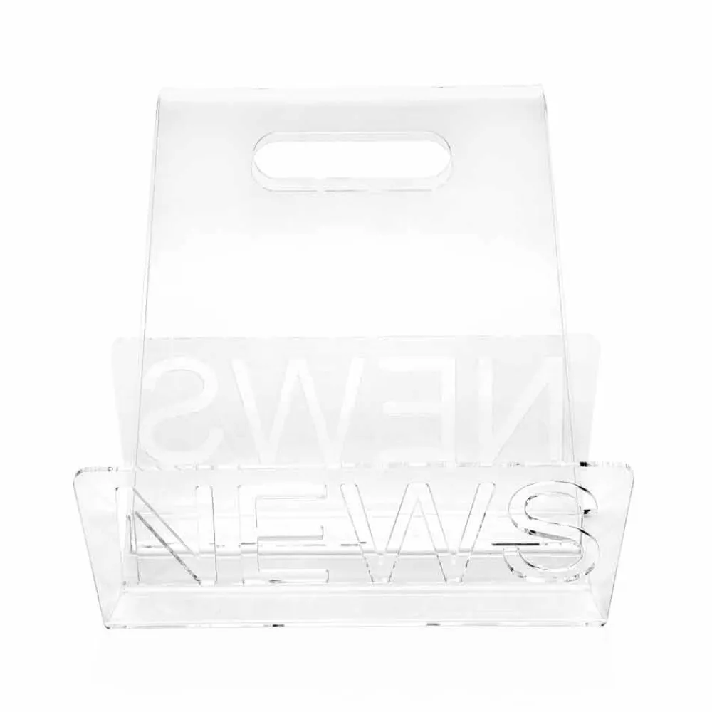 Viadurini Living Zeitungsständer-Schwarzer oder transparenter Plexiglas Design Zeitungsständer Made in Italy - Omar