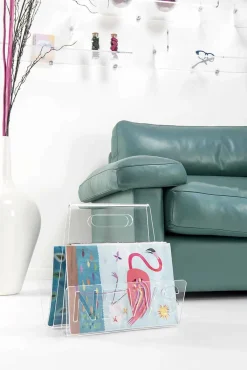 Viadurini Living Zeitungsständer-Schwarzer oder transparenter Plexiglas Design Zeitungsständer Made in Italy - Omar