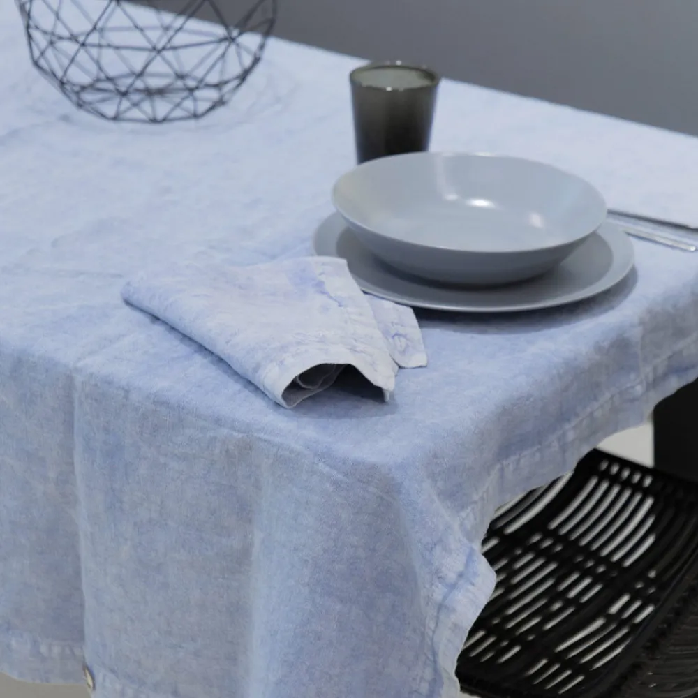 Viadurini Textile Servietten-Schwere Leinenservietten und gefaltete Kante, verschiedene Farben 6 Stück - Onestini