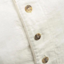 Viadurini Textile Kissenbezüge-Schwerer Leinen Kissenbezug mit Agoya und Paspelknöpfen Dekoration - Mittelmeer