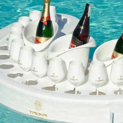 Trona Gartenideen-Schwimmende Poolbar mit 17 Trinkbecher und Eiswürfelbehälter