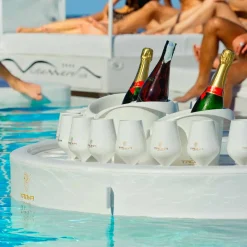 Trona Gartenideen-Schwimmende Poolbar mit 17 Trinkbecher und Eiswürfelbehälter