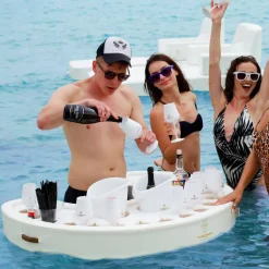 Trona Gartenideen-Schwimmende Poolbar mit 17 Trinkbecher und Eiswürfelbehälter