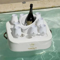 Trona Gartenideen-Schwimmende Poolbar mit Trinkbecher und Eiswürfelbehälter