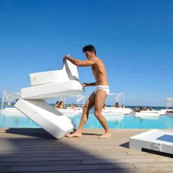 Trona Stoffsessel-Schwimmendes Design Loungesofa weiß Sit in Pool Model