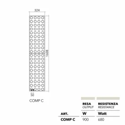 Scirocco H Heizkörper Elektrisch-Elektroheizkörper Lego in modernem Design Brick