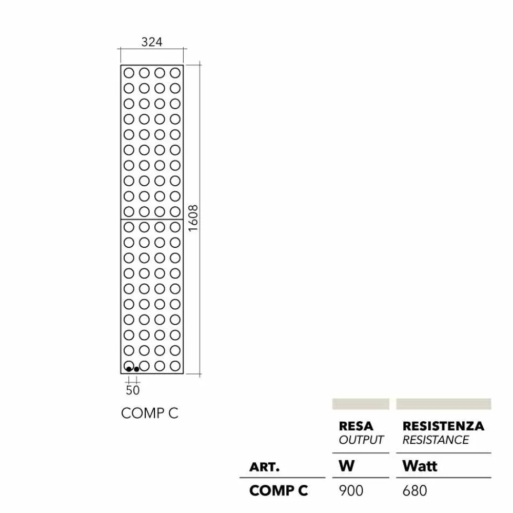 Scirocco H Heizkörper Elektrisch-Elektroheizkörper Lego in modernem Design Brick