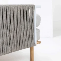 Viadurini in the Garden Gartensofas-Sechseckiges Garten-Ecksofa aus Teak und Seil - Bellatrix