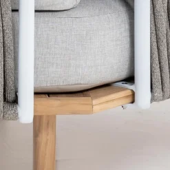 Viadurini in the Garden Gartensofas-Sechseckiges Garten-Ecksofa aus Teak und Seil - Bellatrix