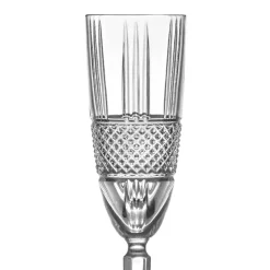 Viadurini Kitchen Italienisches Kristallgeschirr-Sektflötenkelch-Set im Öko-Kristall-Dekor 12-teilig - Lively