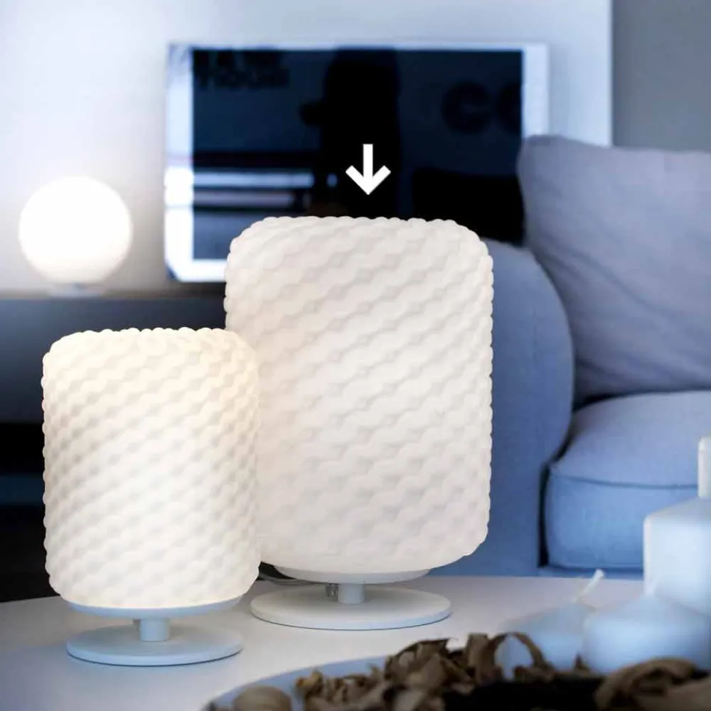 Selene Venezia Murano Lampen-Selene Domini Tischlampe Ø21 H30cm, geblasenes Glas, made in Italy