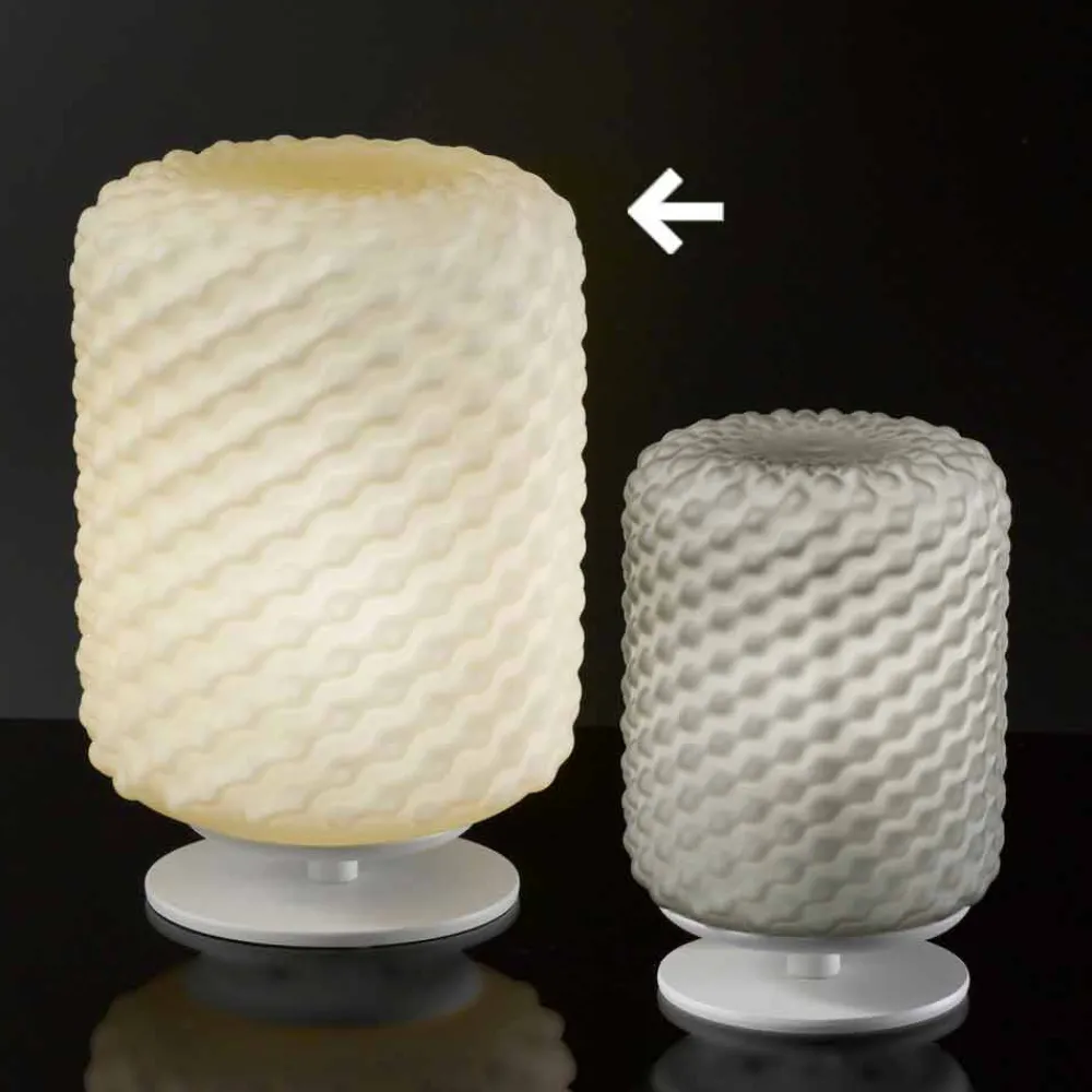 Selene Venezia Murano Lampen-Selene Domini Tischlampe Ø21 H30cm, geblasenes Glas, made in Italy