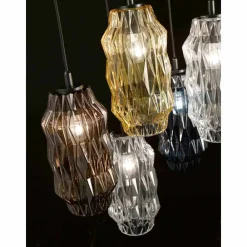 Selene Venezia Murano Lampen-Selene Origami Hängelampe aus geblasenem Glas Ø16 H 30/140cm