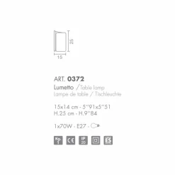 Selene Venezia Moderne Tischlampen-Selene Papiro Tischlampe aus Kristall made in Italy 15x14xH25 cm