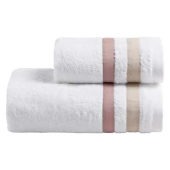 Viadurini Textile Handtücher-Serenity Gästehandtuch-Set aus Baumwollfrottee mit doppelten Rüschen