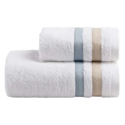 Viadurini Textile Handtücher-Serenity Gästehandtuch-Set aus Baumwollfrottee mit doppelten Rüschen