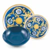 Viadurini Kitchen Teller Set-Service farbige und moderne Gerichte Geschirr Komplettset 18 Stück - Cefalu