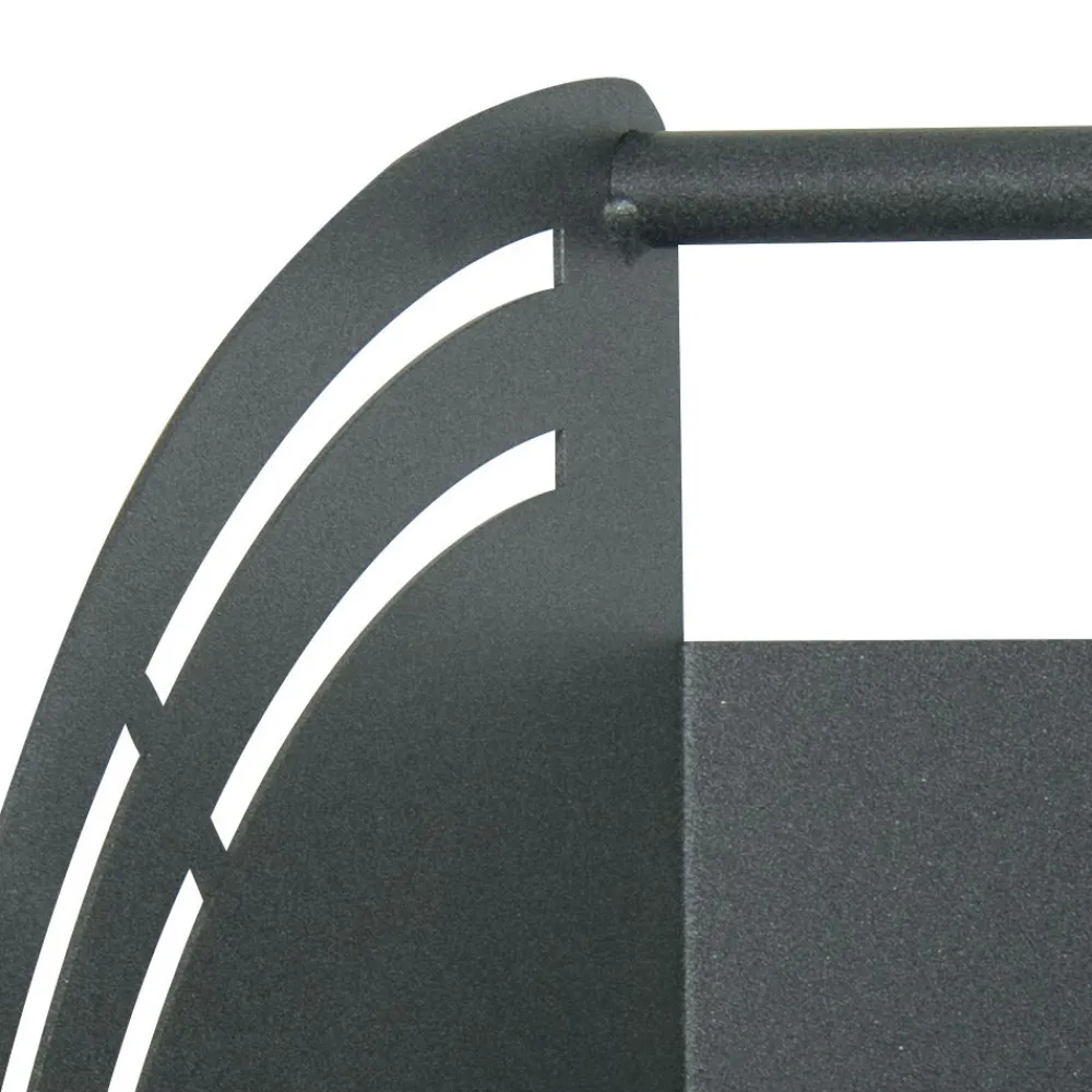 Viadurini Fire Design Kaminholzständer Aus Eisen Und Stahl-Servierwagen aus Metall und Holz mit 4 Rädern, hergestellt in Italien – Marienkäfer