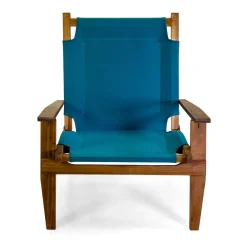 Viadurini in the Garden Holzsessel-Sessel aus Akazienholz und Baumwoll-/Polyester-Mischgewebe - Bottega