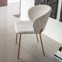 Viadurini Living Moderne Sessel-Sessel aus Metall und Sitz aus Neve-Kaschmir, hergestellt in Italien – Ivy