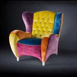 Viadurini Living Klassische Sessel-Sessel aus Samt mit Capitonnè Dekor Schinke