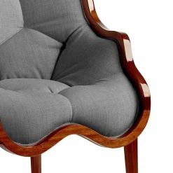 Viadurini Living Klassische Sessel-Sessel aus Stoff und Massivholz, Design, made in Italy, Begga