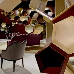 Viadurini Living Klassische Sessel-Sessel aus Stoff und Massivholz, Design, made in Italy, Begga