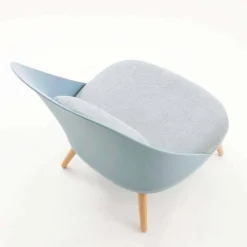 Viadurini Moderne Sessel-Sessel gepolstert mit Stoff, Sockel aus massivem Buchenholz, Perugia