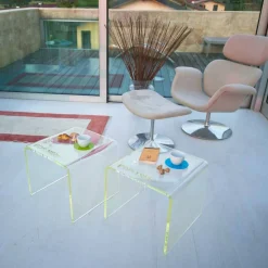 Viadurini Night Design Nachttische-Set aus 2 Nachttischen im modernen Design aus Methacrylat Made in Italy - Leielui