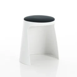 Viadurini Living Küchenhocker-Set aus 2 Polypropylen-Hockern und Stoffsitz – Sardelle