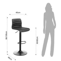Viadurini Living Barhocker-Set mit 2 Barhockern aus Kunstleder und Stahl – Potassium