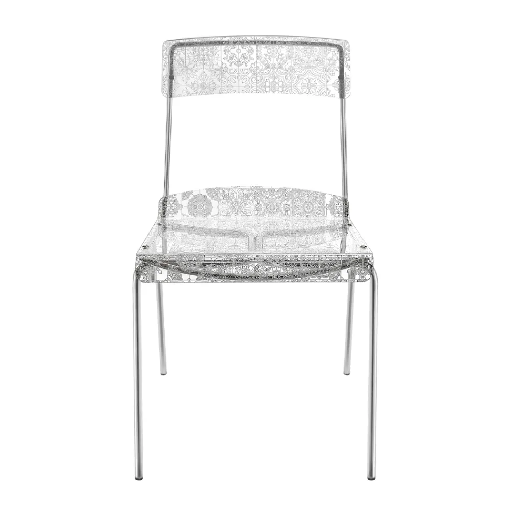 Viadurini Living Design Stühle-Set mit 2 stapelbaren Plexiglasstühlen, hergestellt in Italien – Nala