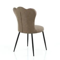 Viadurini Living Moderne Stühle-Set mit 4 Stühlen aus Kunstleder in Antikoptik – Bernstein