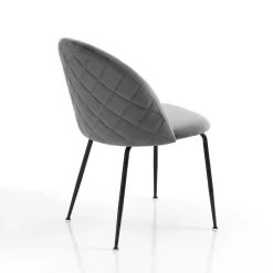 Viadurini Living Moderne Stühle-Set mit 4 Stühlen aus Mikrofaserstoff mit Samteffekt – Terbio